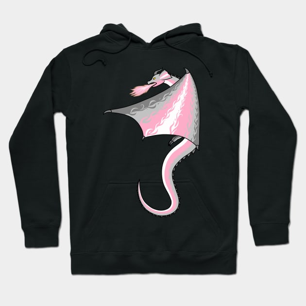 Fly With Pride, Dragon Series - Demigirl Hoodie by StephOBrien